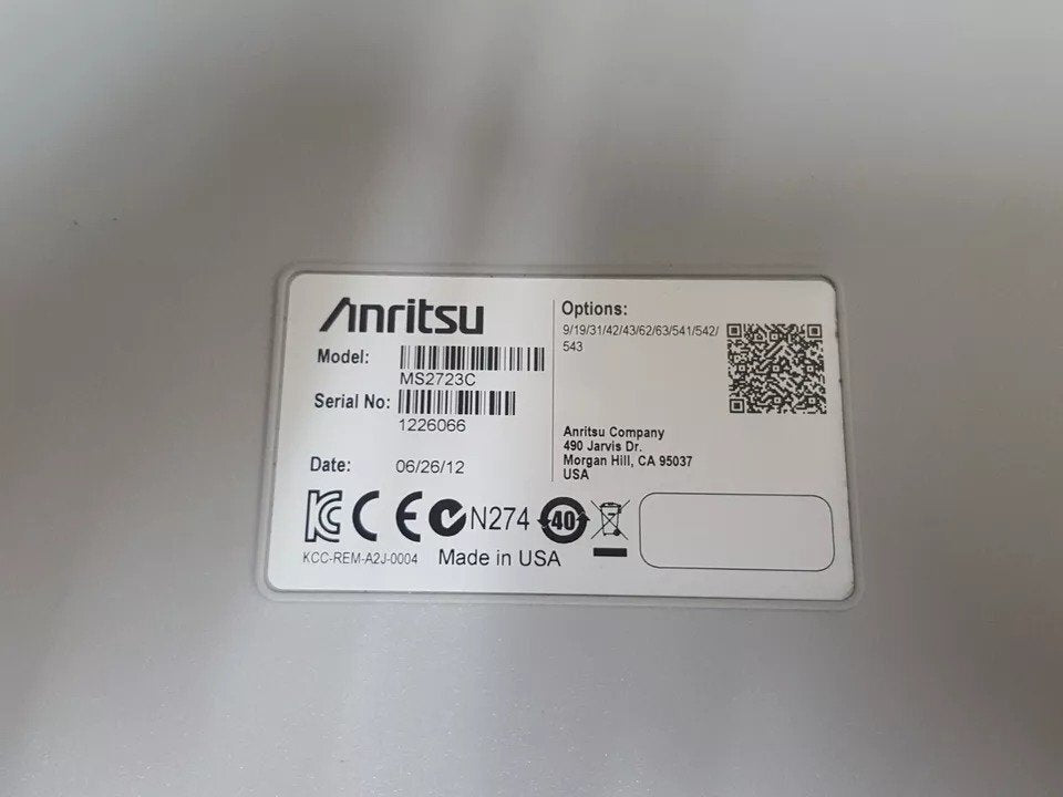 Anritsu MS2723C Spectrum Analyzer 9kHz - 13GHz [c1160686846]