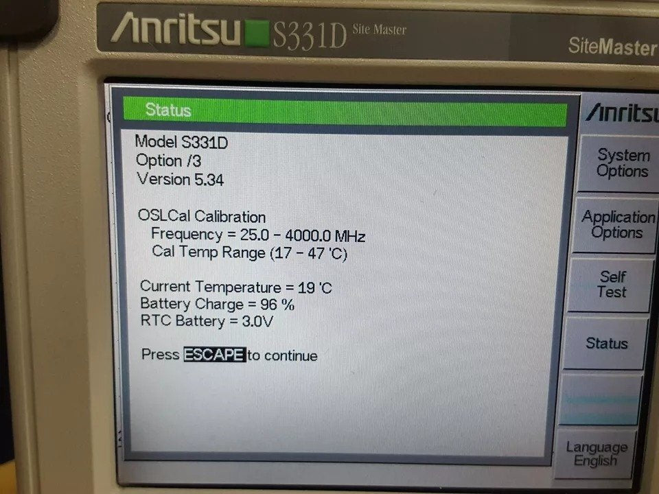 Anritsu S331D Site Master 25MHz-4GHz [l1160708405]