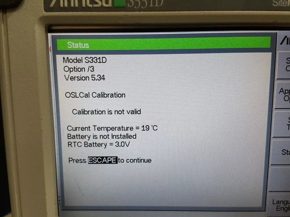 Anritsu S331D Site Master 25MHz to 4GHz [q1160711887]