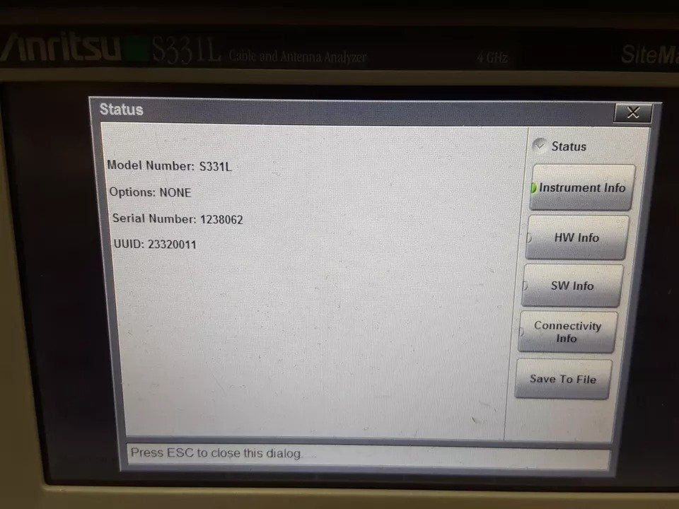 Anritsu S331L Handheld Cable and Antenna Analyzer 4GHz [g1160730313]