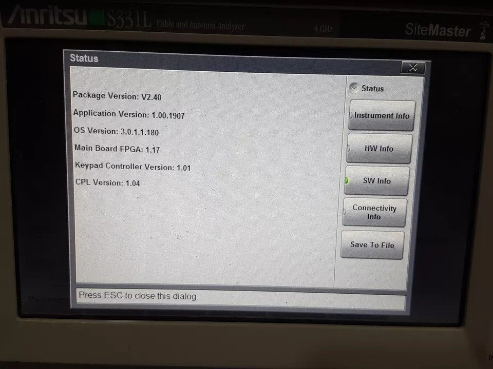 Anritsu S331L Handheld Cable and Antenna Analyzer 4GHz [s1160730561]