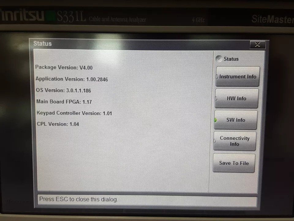 Anritsu S331L Handheld Cable and Antenna Analyzer 4GHz [g1160737979]