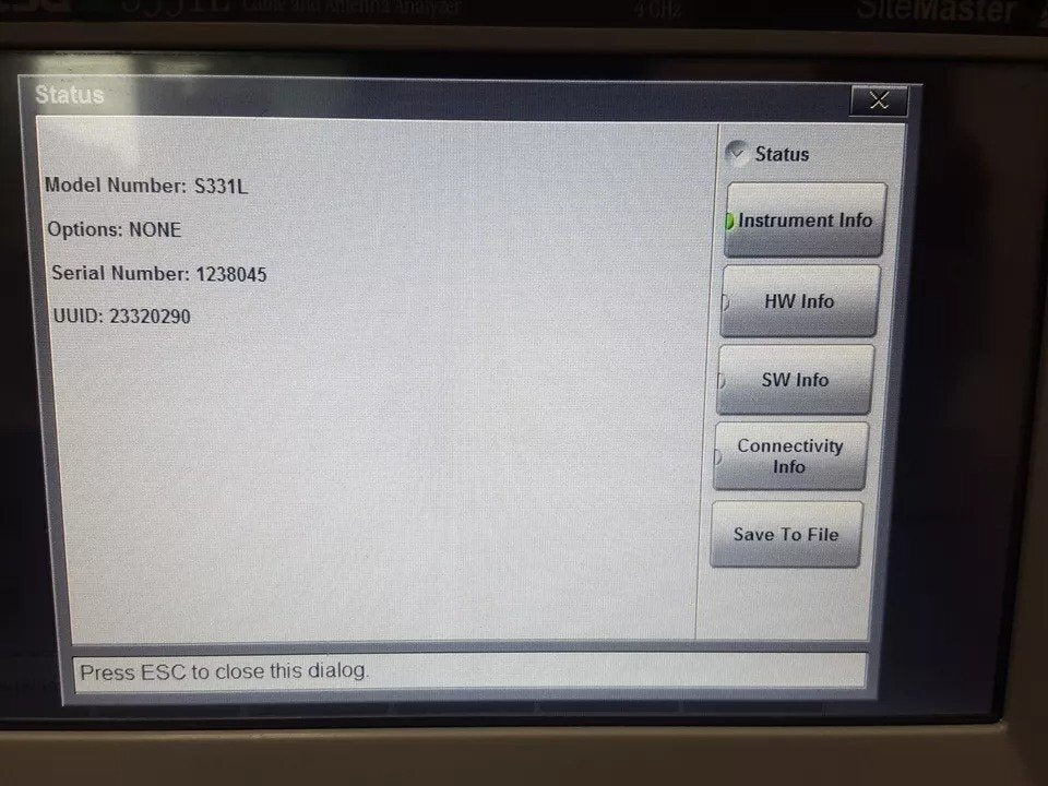 Anritsu S331L Handheld Cable and Antenna Analyzer 4GHz [m1160715840]