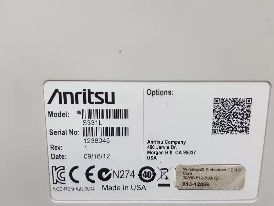 Anritsu S331L Handheld Cable and Antenna Analyzer 4GHz [m1160715840]