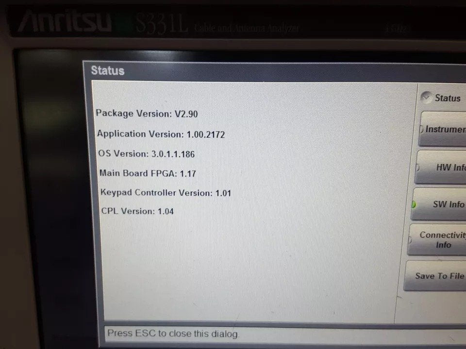 Anritsu S331L Handheld Cable and Antenna Analyzer 4GHz [l1160822865]