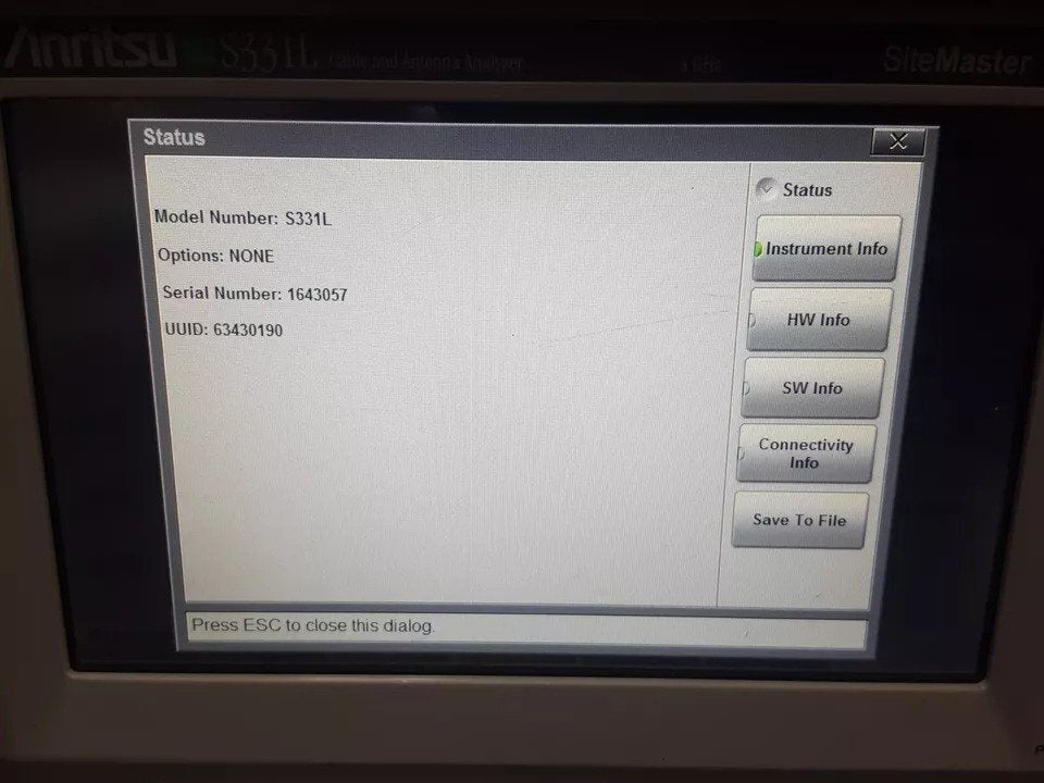 Anritsu S331L Handheld Cable and Antenna Analyzer 4GHz [b1160835912]