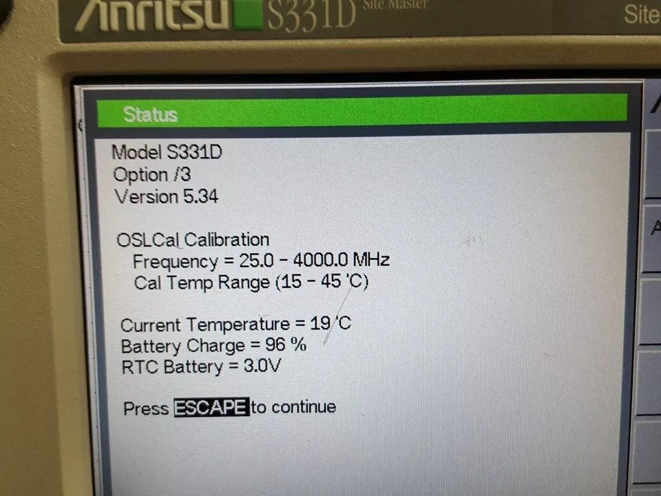 Anritsu S331D Site Master 25MHz-4GHz [r1160825724]