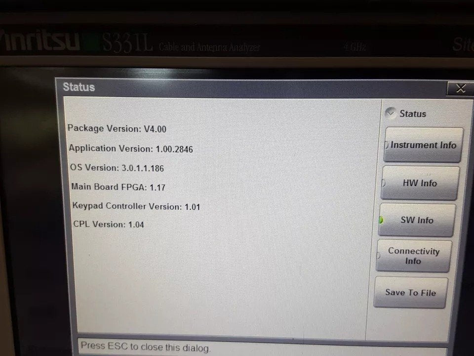 Anritsu S331L Handheld Cable and Antenna Analyzer 4GHz [t1160835101]