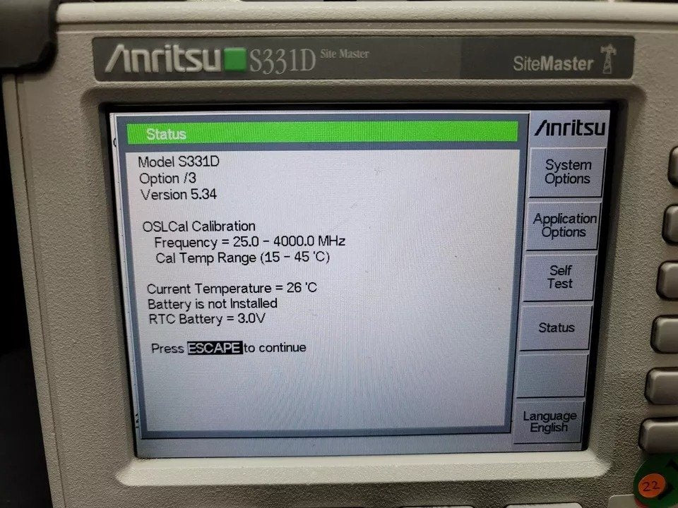 Anritsu S331D Site Master 25MHz-4GHz [o1160843438]
