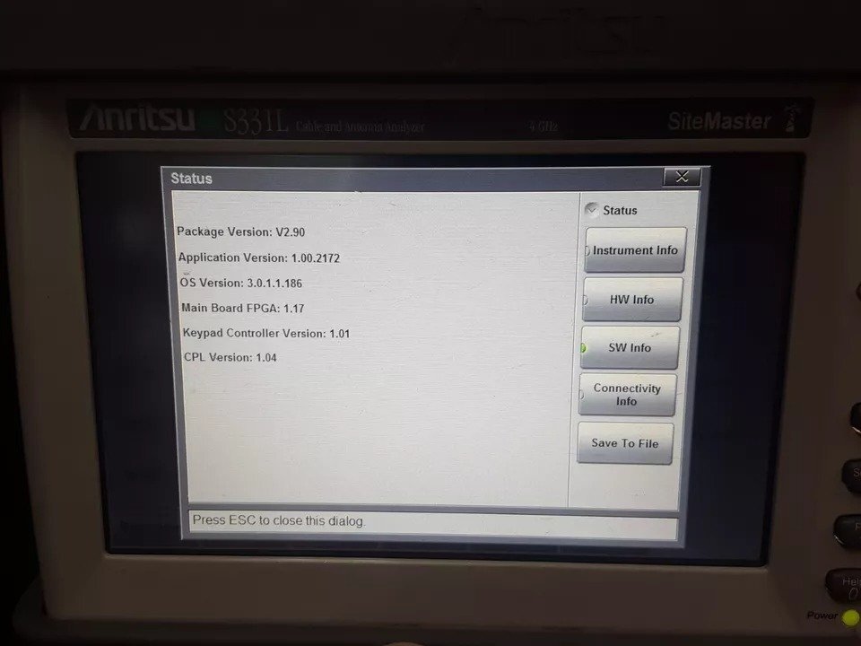 Anritsu S331L Handheld Cable and Antenna Analyzer 4GHz [g1160849321]