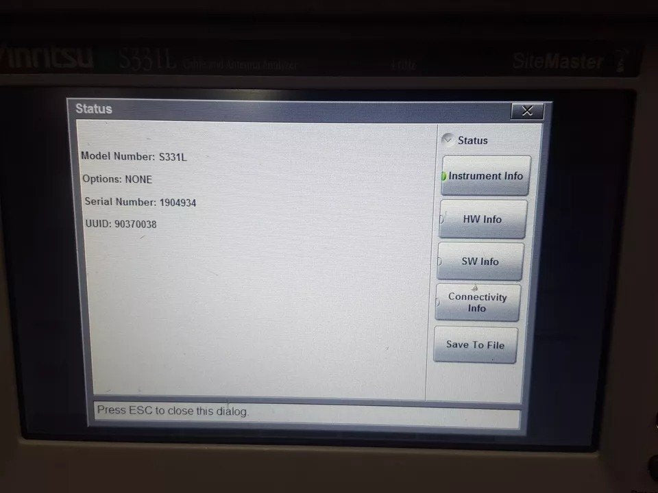 Anritsu S331L Handheld Cable and Antenna Analyzer 4GHz [j1160849519]