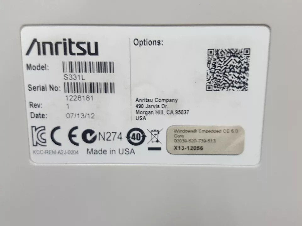 Anritsu S331L Handheld Cable and Antenna Analyzer 4GHz [e1160856907]