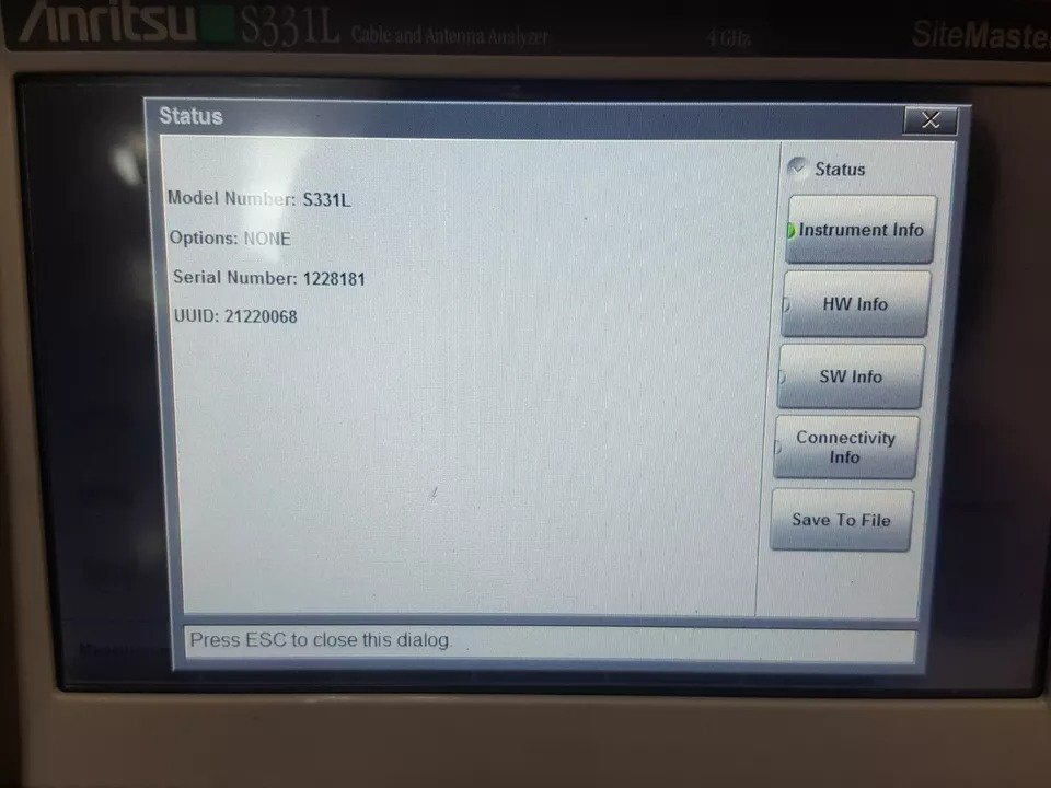 Anritsu S331L Handheld Cable and Antenna Analyzer 4GHz [e1160856907]