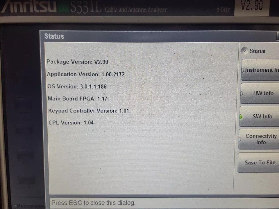 Anritsu S331L Handheld Cable and Antenna Analyzer 4GHz [e1160859119]