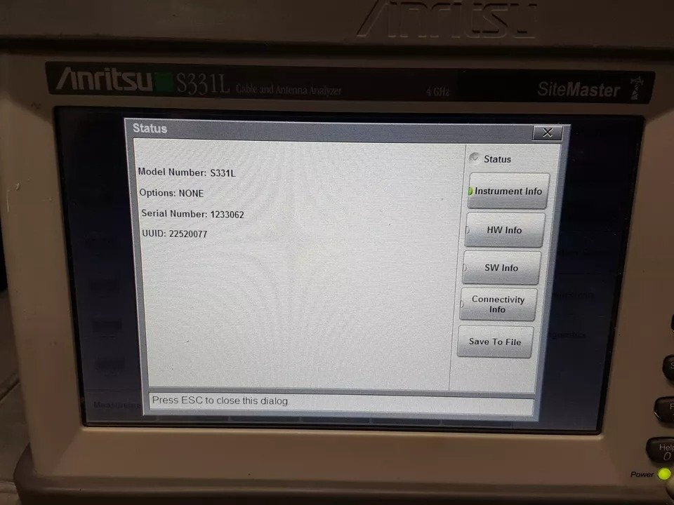 Anritsu S331L Handheld Cable and Antenna Analyzer 4GHz [w1160858265]