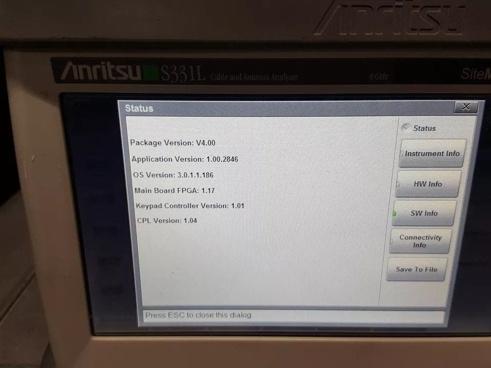 Anritsu S331L Handheld Cable and Antenna Analyzer 4GHz [w1160858265]