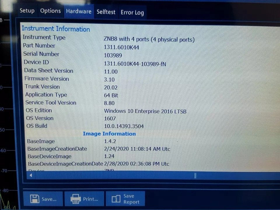 R&S ZNB8 Vector Network Analyzer 9kHz to 8.5GHz 4 Ports [s1162985427]
