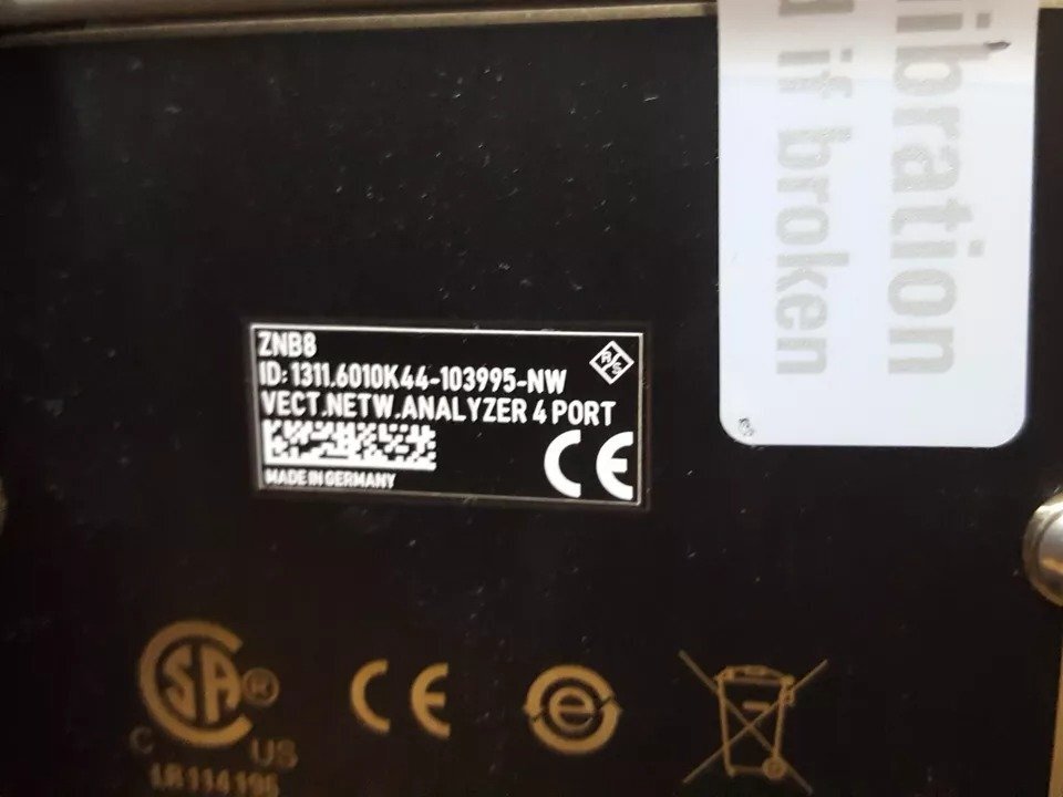 NBC R&S ZNB8 Vector Network Analyzer 9kHz to 8.5GHz 4 Ports [m1162982716]