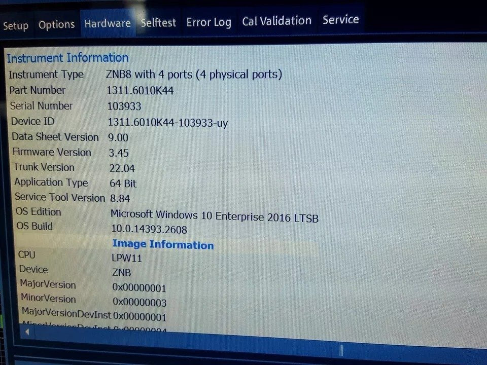 R&S ZNB8 Vector Network Analyzer 9kHz to 8.5GHz 4 Ports [n1162987127]