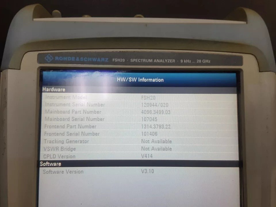 NBC R&S FSH20 Spectrum Analyzer 9kHz-20GHz [m1163586525]