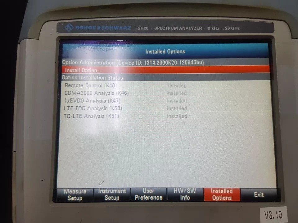 R&S FSH20 Spectrum Analyzer 9kHz-20GHz [b1163623308]