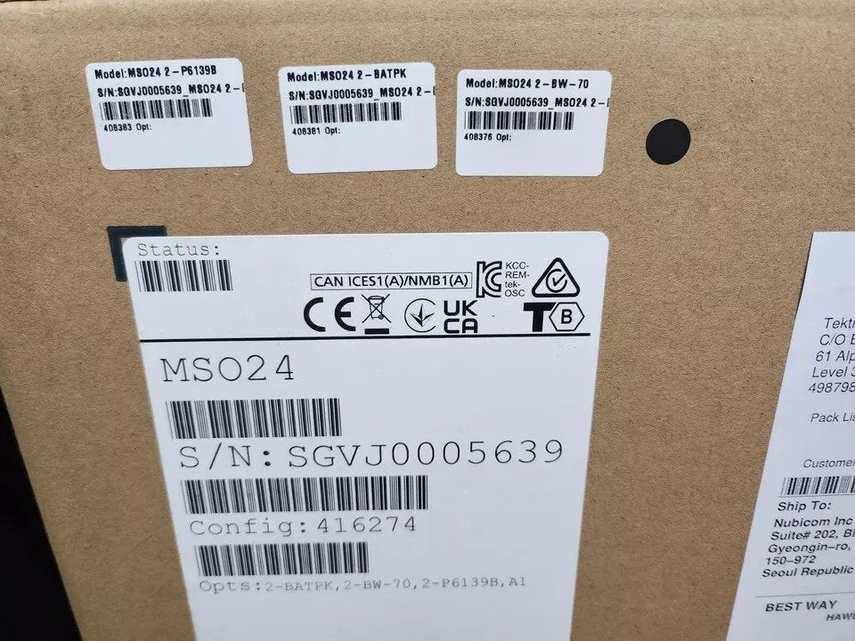 Tektronix MSO24 Mixed Signal Oscilloscope 70MHz Opt. 2-BW-70 P6139B BATPK [f1163754910]
