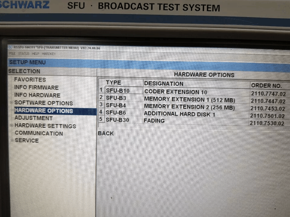 NBC R&S SFU Broadcast Test System [q1164249621]