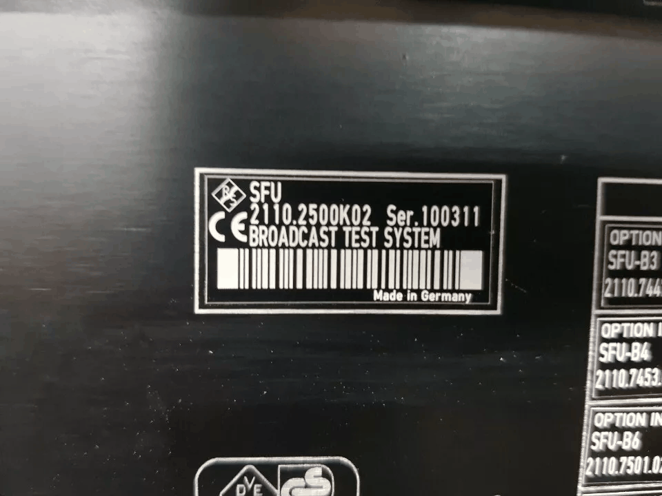 NBC R&S SFU Broadcast Test System [q1164249621]