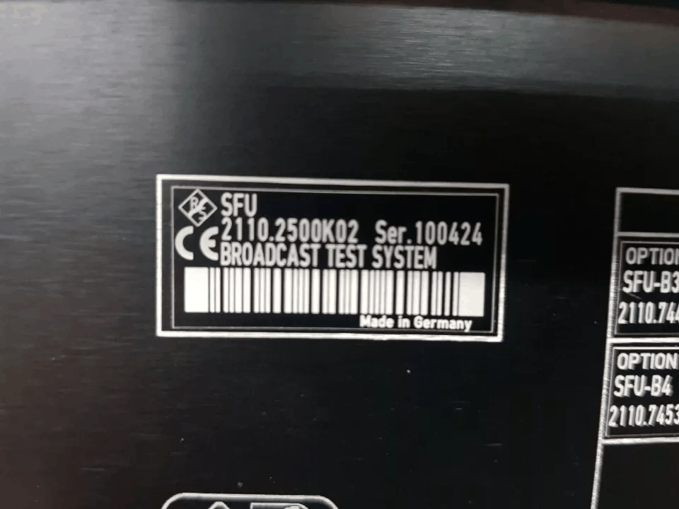 Rohde & Schwarz SFU Broadcast Test System [q1164248747]