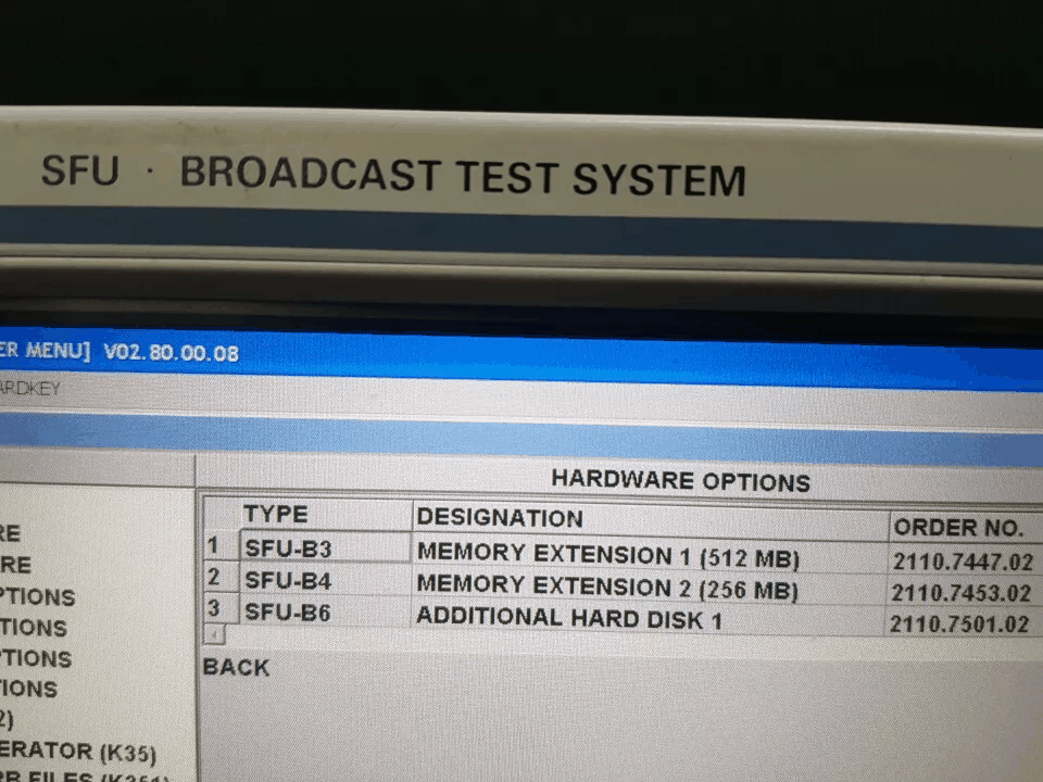 Rohde & Schwarz SFU Broadcast Test System [q1164248747]