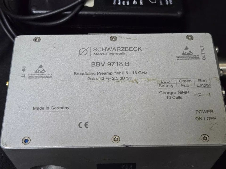 Schwarzbeck BBV9718B Broadband Preamplifier 0.5-18GHz (for parts or not working) [m1164273474]