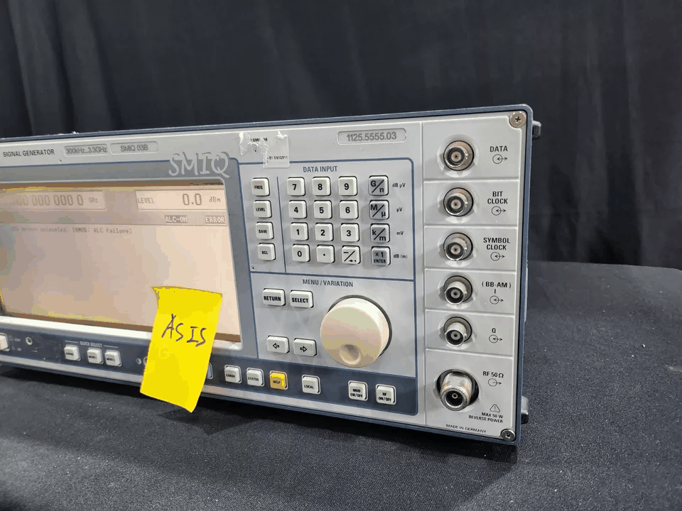 R&S SMIQ03B Vector Signal Generator 300KHz to 3.3GHz (as-is) [q1165119334]