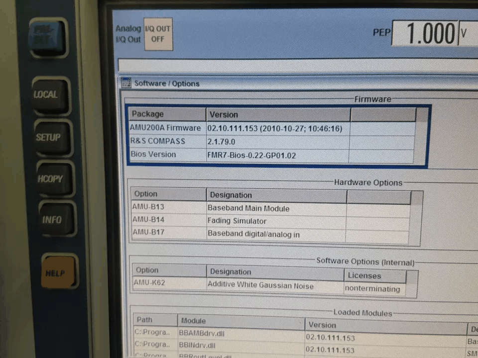 Rohde & Schwarz AMU200A Baseband Signal Generator and Fading Simulator [e1165279168]