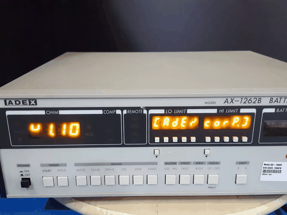 ADEX AX-1262B Battery mOhm/Voltage Meter with Test Probes [p1166564377]