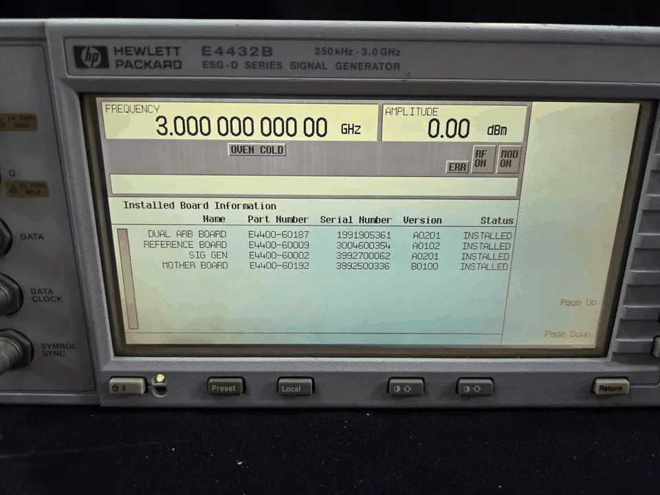 HP E4432B Digital RF Signal Generator 250kHz to 3GHz [f1166692232]
