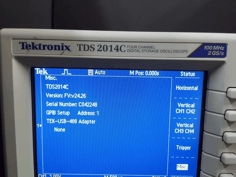 Tektronix TDS2014C Digital Oscilloscope 100MHz 4ch 2GS/s [b1166713025]
