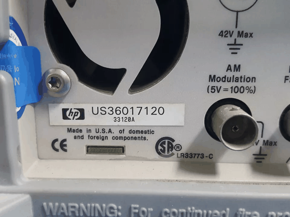 Agilent 33120A Function Arbitrary Waveform Generator 15MHz (as-is) [j1168546912]