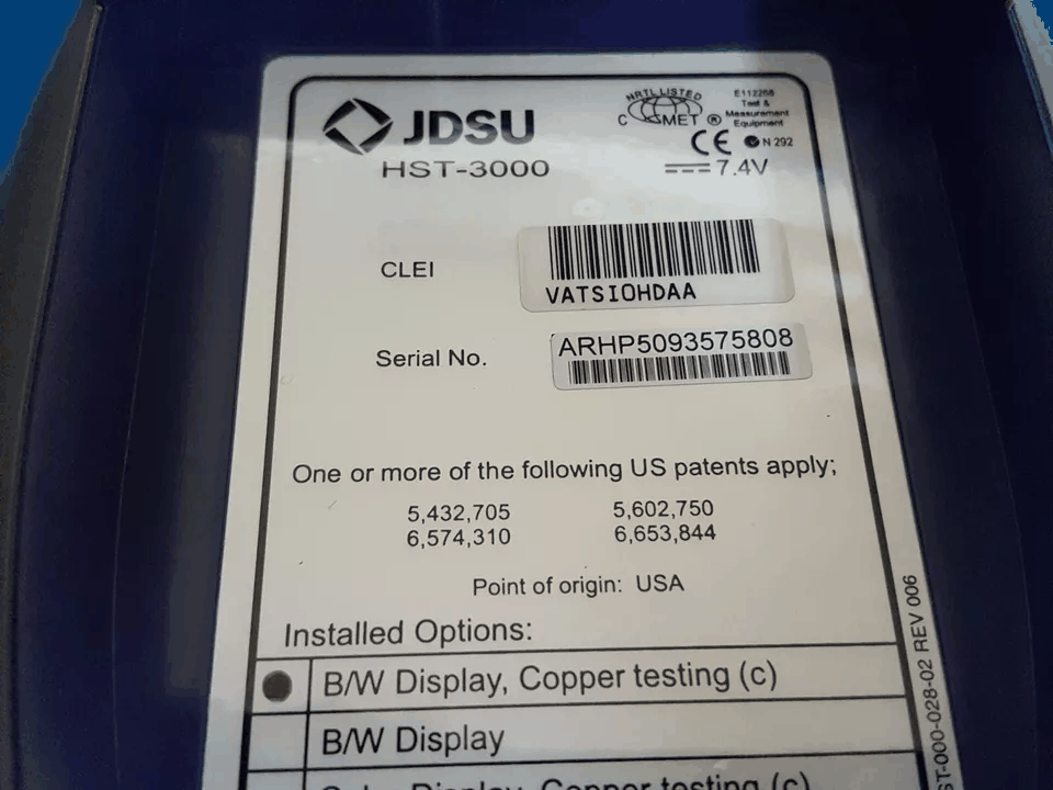 JDSU HST-3000C Handheld Services Tester with Accessories [d1172080974]