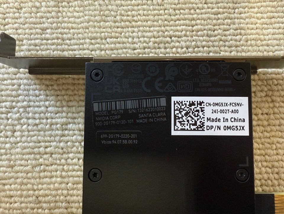 Dell Nvidia A2 Ampere 16GB GDDR6 PCIe GPU Graphic Card [1211272860]