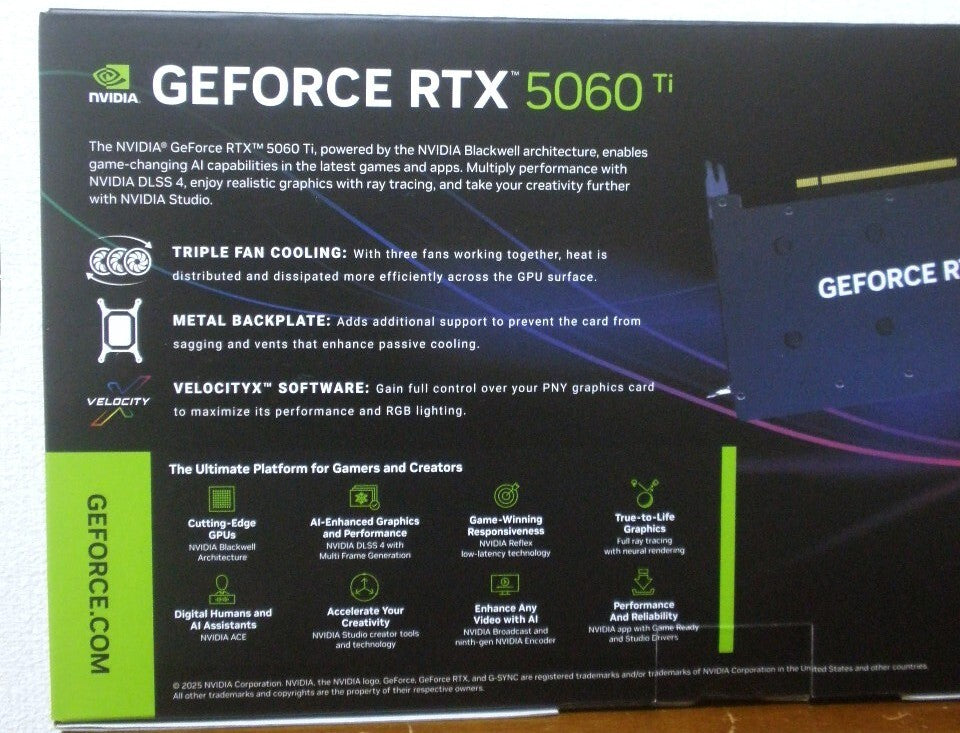 PNY GeForce RTX 5060 Ti 16GB ARGB Overclocked GPU [f1215702662]
