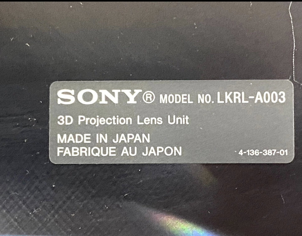 SONY SRX-T420 SRX-T423 Projection Lens LKRL-A003 4K 3D Filter LKRA-005 [b1124871925]