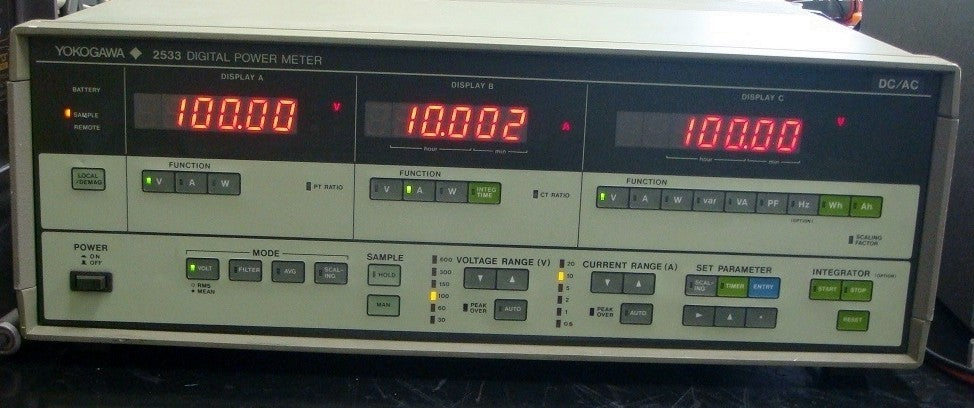 Yokogawa 2533-21 AC/DC Power Meter 600V 20A [s1048619626]