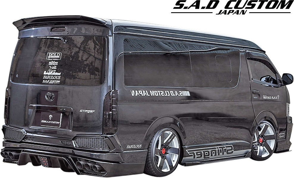 [M’s] Type 4 200 Hiace (Wide) S.A.D CUSTOM JAPAN STINGER Rear Bumper // FRP Unpainted HIACE WIDE Stinger Aero Exterior [o1050148460]