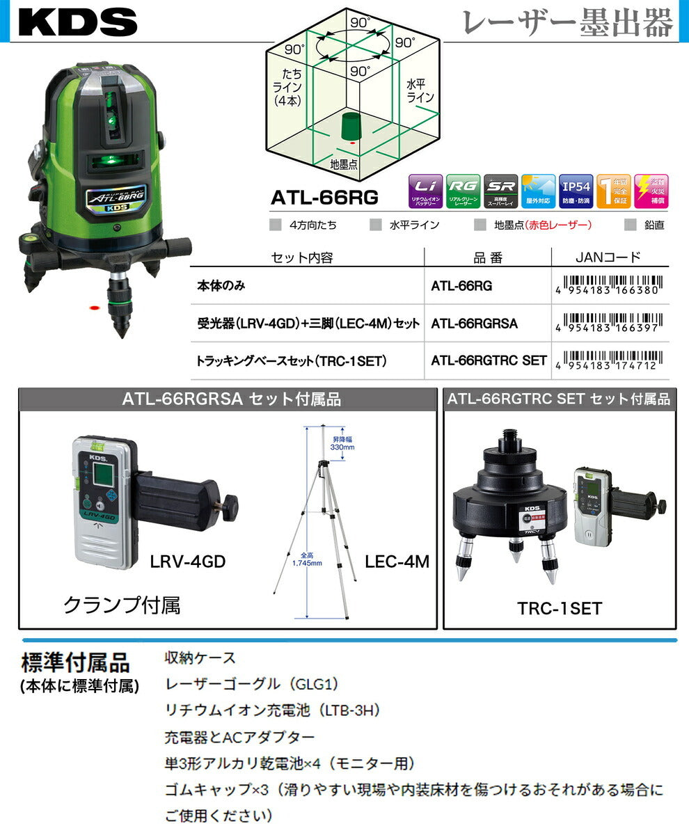 KDS ATL-66RGTRC High Brightness Green Laser Marker Tracking Base Set [q1205290328]
