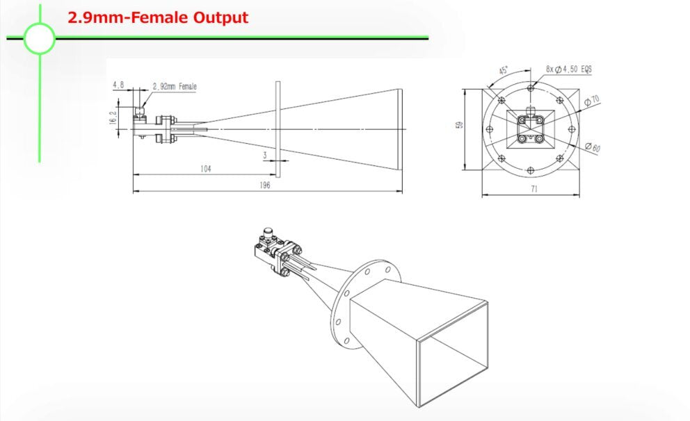 Microwave Factory MSGH-WR28-25 Standard Gain Horn Antenna [q1202831327]