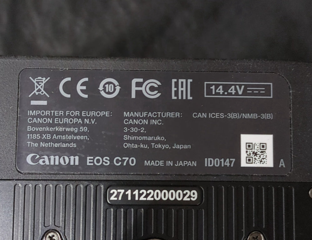 Canon EOS C70 Cinema Camera Body (untested) [r1240551360]